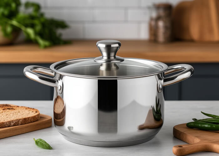 Налейте в большую кастрюлю воду и доведите ее до кипения. Поставьте в кастрюлю емкость поменьше с прокисшим молоком.